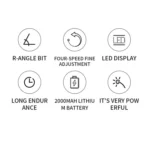 VGR VGR-282 4-gear Fine-tuning Digital Display USB Electric Hair Clipper - Image 5