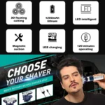 VGR V-328 3D Floating Cutting Blade IPX7 Electric Shaver - Image 5