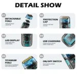 VGR V-352 Double Cutter Head Portable Electric Foil Shaver - Image 4