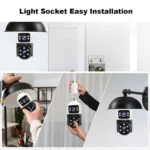 SriHome SH068 E27 4MP HD Dual Lens Light Bulb Camera Outdoor IP66 Waterproof - Image 7