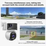 SriHome SH055 8MP HD Multi-lens 5X Optical Zoom Lens Panoramic PTZ Dome Camera - Image 3