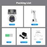 SriHome SH055B 8MP HD Multi-lens Super Wide Angle Panoramic PTZ Dome Camera - Image 17