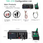 TBK-219 20V / 5A All-purpose Integrated Workstation Power Supply with C210 Soldering Iron - Image 3