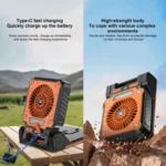 F3 Solar Powered USB Charging Portable Fan Camping Light - Image 9