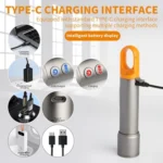 X723 Aluminum Alloy Outdoor White Laser Wick Zoom Waterproof Flashlight - Image 6