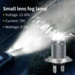 Pair 8.5W 12-60V Car Lens Fog Light Bulb - Image 2