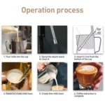 Stainless Steel Milk Frother Coffee Machine Steam Nozzle - Image 5