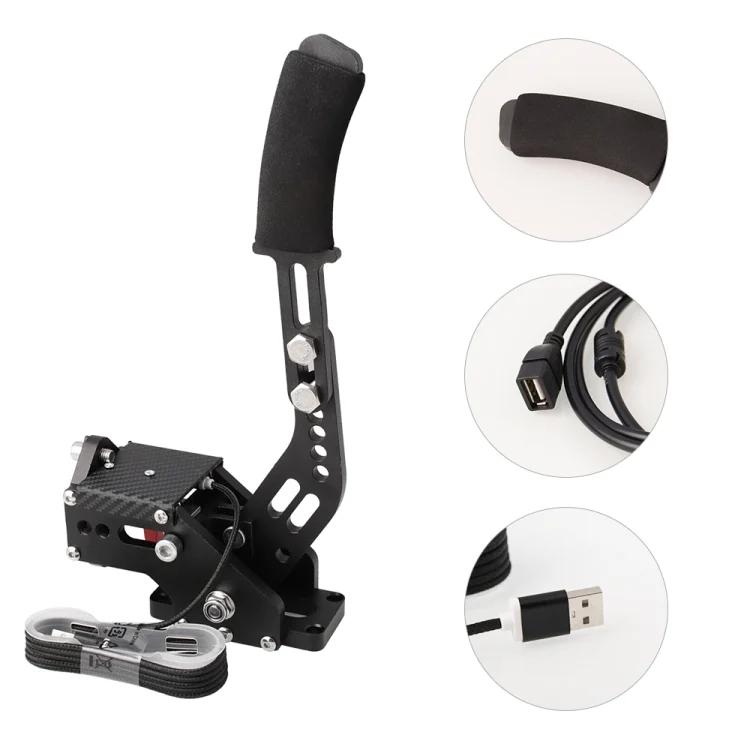 EDA008003_1.webp Universal USB Horizontal Drift Rally Racing Handbrake Lever Professional Gaming Peripherals for Racing Games G25/27/29 T500 - Image 2