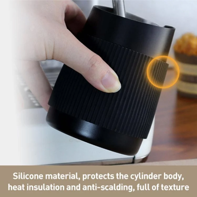 EDA008005101A_4.webp 420ml Stainless Steel Latte Art Cup Oblique Mouth Anti-scalding Coffee Milk Foaming Cylinder with Scale - Image 5