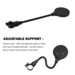 Pair Mountain Bike / Electric Motorcycle Multifunctional Adjustable Handlebar Rearview Mirror - Image 5