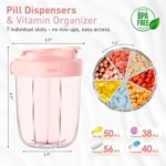 Portable Compartment Sealed Medicine Organizer Large Pill Storage Cup - Image 2