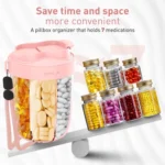 Portable Compartment Sealed Medicine Organizer Large Pill Storage Cup - Image 4