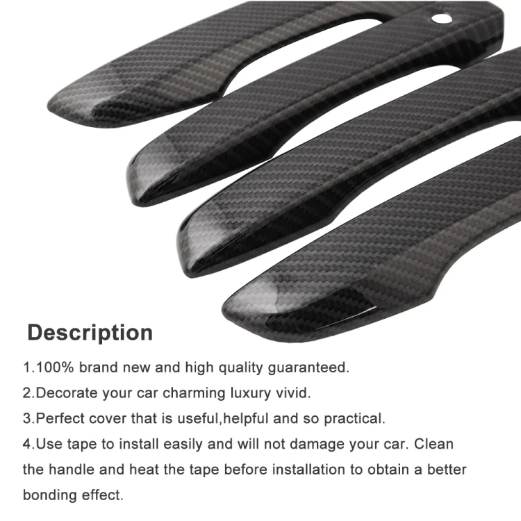 EDA008013_5.webp 4 PCS Car Modified Carbon Door Handle Decoration for Honda Civic 2016-2020 - Image 6