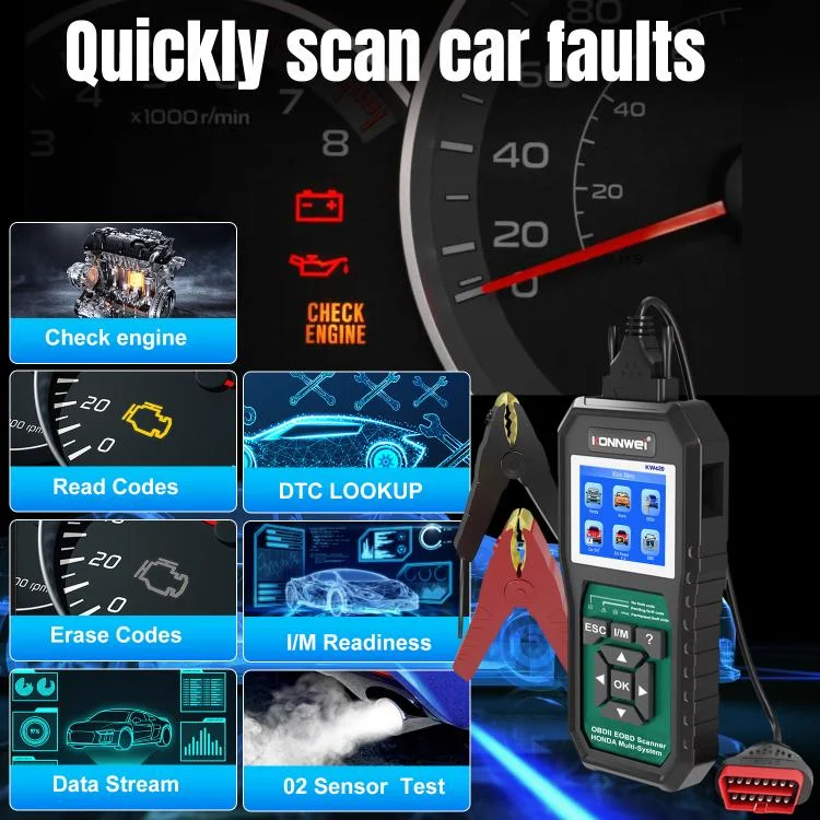 EDA008020801A_3.webp KONNWEI KW420 2.8 inch Color Screen Car OBD2 Fault Diagnostic Scan Tool for Honda - Image 4