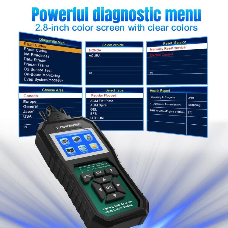 EDA008020801A_4.webp KONNWEI KW420 2.8 inch Color Screen Car OBD2 Fault Diagnostic Scan Tool for Honda - Image 5