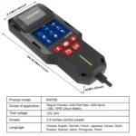 KONNWEI KW700 12V / 24V 2.8 inch Color Screen Car Battery Tester with Printer - Image 16