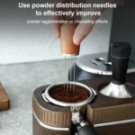 Solid Wood Stand Stainless Steel Coffee Loose Powder Needle - Image 4
