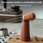 Solid Wood Stand Stainless Steel Coffee Loose Powder Needle - Image 7