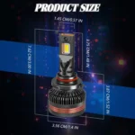 2pcs/Pack 60W 8000LM 6000K Three Color Remote Control Car LED Headlight Bulb - Image 8