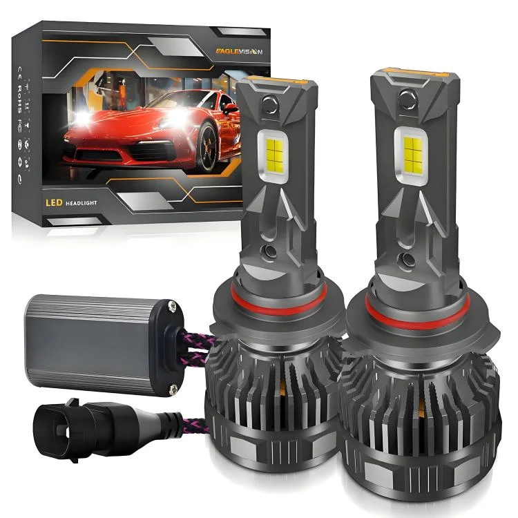 2pcs/Pack 50W 6000LM 6000K Car Double Copper Tube LED Headlight Bulb