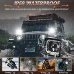 2pcs/Pack 35W 3600LM 6500K Car Square HD Large Lens Spotlight Work Light - Image 5