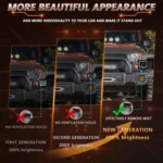 2pcs/Pack 35W 3600LM 6500K Car Square HD Large Lens Spotlight Work Light - Image 8