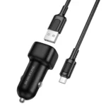 BOROFONE BZ34 Cloud QC3.0 USB Car Charger Set, with 1m USB to Micro USB Cable  – Qty: 5 Units - Image 3