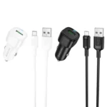 BOROFONE BZ34 Cloud QC3.0 USB Car Charger Set, with 1m USB to Micro USB Cable  – Qty: 5 Units - Image 2