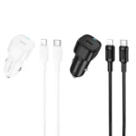 BOROFONE BZ34A Cloud PD20W Type-C Car Fast Charger Set, with 1m Type-C to 8 Pin Cable  – Qty: 5 Units - Image 2