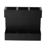 Three-grid Straw Cutlery Metal Storage Rack Kitchen Organizer - Image 3