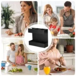 Three-grid Straw Cutlery Metal Storage Rack Kitchen Organizer - Image 7