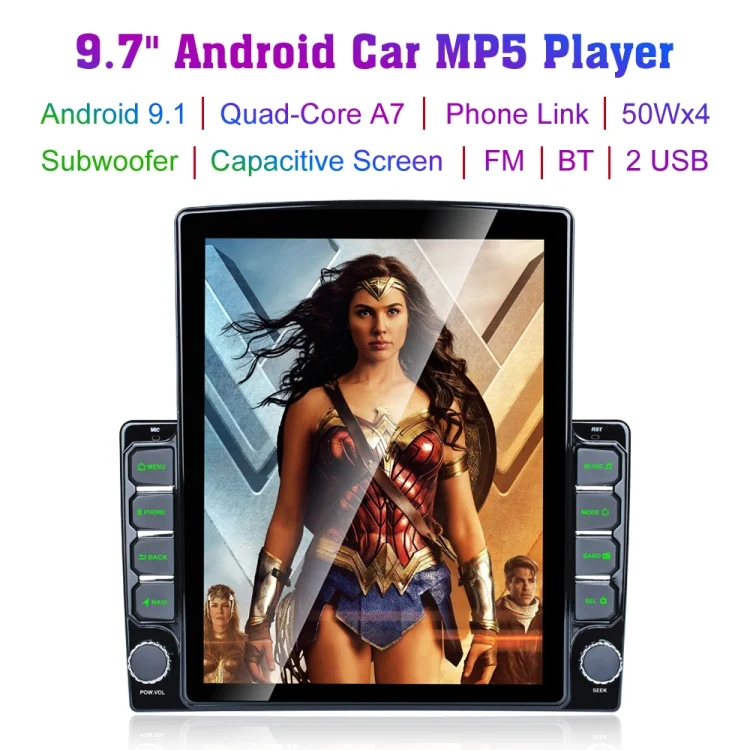 EDA008061_4.webp 9.7 inch Vertical Screen 2.5D Glass Car Android Universal Player Navigator MP5 Integrated Machine Support Phone Link / GPS / FM / Steering Wheel Control, 1GB+32GB - Image 5