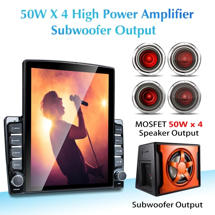 EDA008061_9.webp 9.7 inch Vertical Screen 2.5D Glass Car Android Universal Player Navigator MP5 Integrated Machine Support Phone Link / GPS / FM / Steering Wheel Control, 1GB+32GB - Image 10