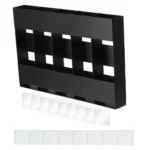 Five-grid Straw Cutlery Metal Storage Rack Kitchen Organizer