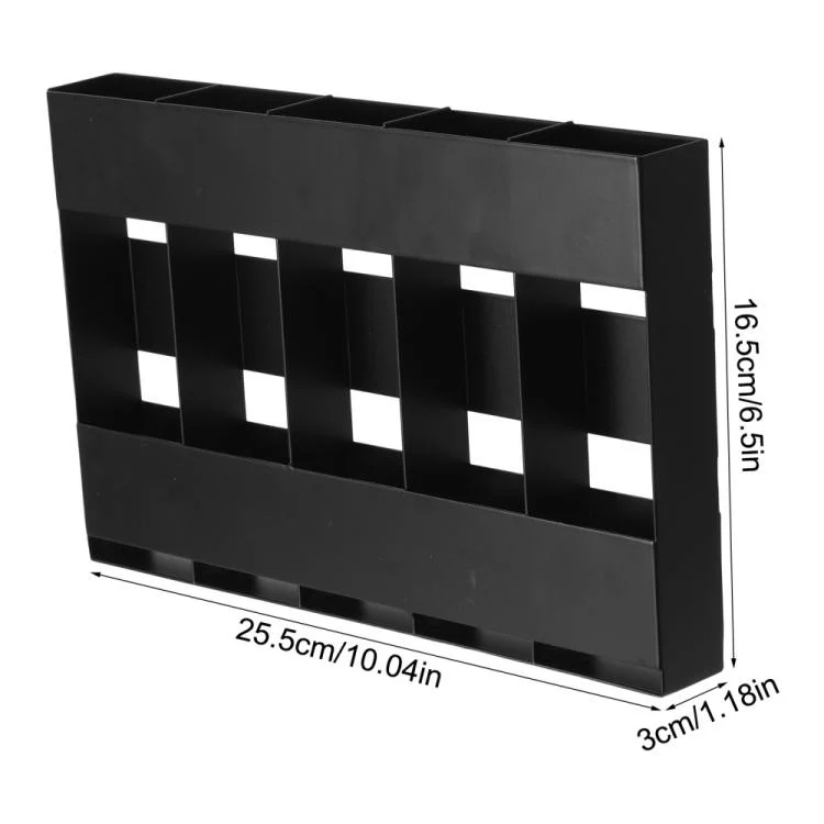 EDA0080636_B1.webp Five-grid Straw Cutlery Metal Storage Rack Kitchen Organizer - Image 2