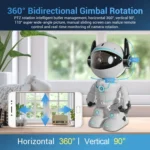 ESCAM PT205 5G WiFi Smart Robot Wireless AI Automatic Tracking Camera, Two Way Audio / Night Nersion - Image 3