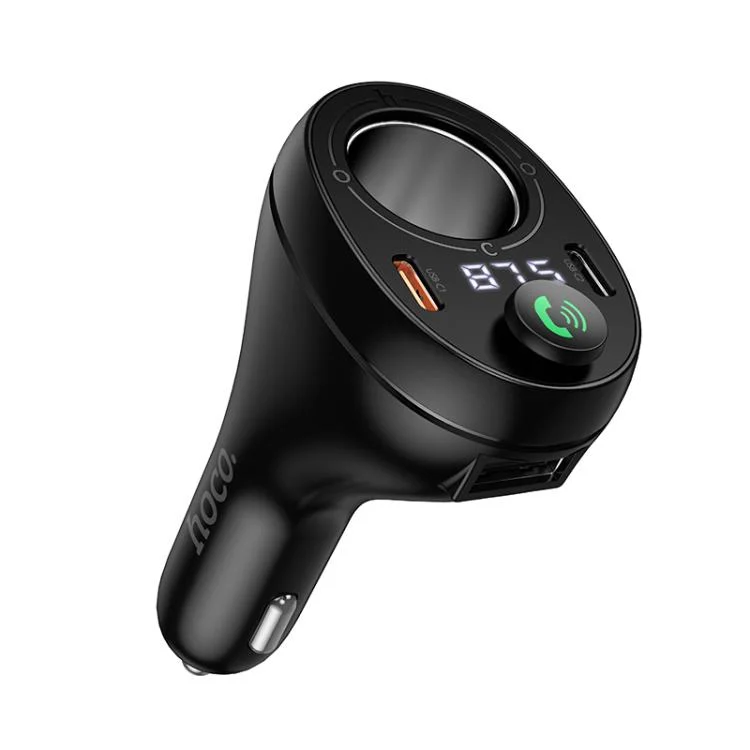 hoco E88 Star 35W Dual USB-C Ports Cigarette Lighter Car BT FM Transmitter - Qty: 5 Units