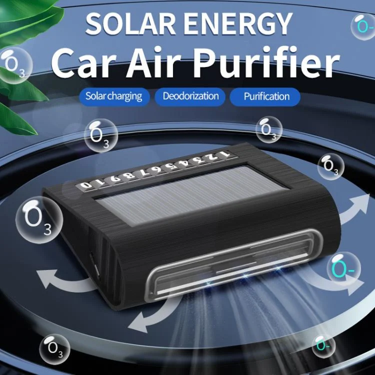 EDA008088701A_1.webp Solar Energy Car Air Purifier with Number Plate - Image 2
