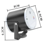 Mini Cylindrical Laser Light LED Stage Starry Projection Lamp - Image 2