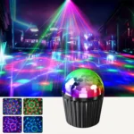 Stripe Magic Ball Light LED RGB Rotating Stage Lamp