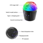 Stripe Magic Ball Light LED RGB Rotating Stage Lamp - Image 3