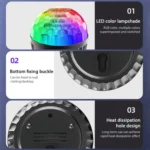 Stripe Magic Ball Light LED RGB Rotating Stage Lamp - Image 7