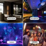 Stripe Magic Ball Light LED RGB Rotating Stage Lamp - Image 9