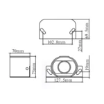 12V / 24V Waterproof Voice Reversing Horn Alarm Buzzer, with Cable - Image 2