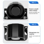 12V / 24V Waterproof Voice Reversing Horn Alarm Buzzer, with Cable - Image 4