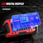 FOXSUR FBC1206F 12V 6A Car Motorcycle Battery Charger Smart Repair Multi-function Charger - Image 5