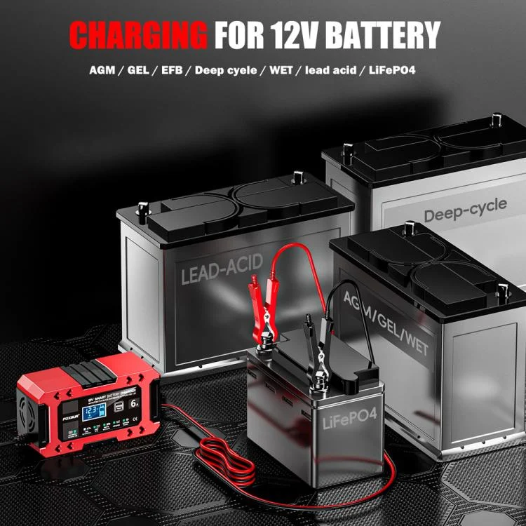 EDA008118401A_9.webp FOXSUR FBC1206F 12V 6A Car Motorcycle Battery Charger Smart Repair Multi-function Charger - Image 10