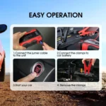 FOXSUR Car Emergency Starter Power Supply Multi-function Portable Car Air Pump - Image 4