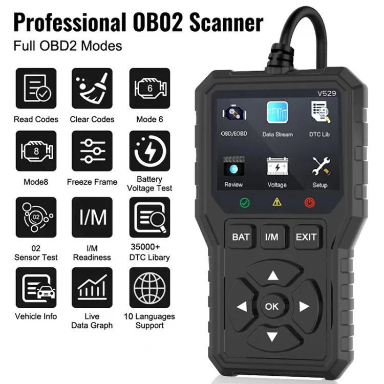 EDA008120201A_2.webp FOXSUR V529 OBD2 Car Engine Fault Code Reader Diagnostic Instrument - Image 3