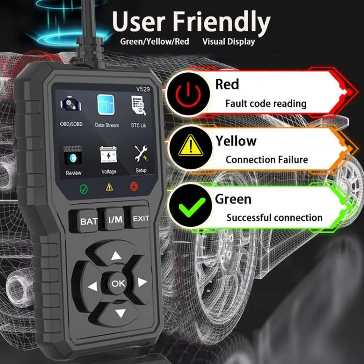 EDA008120201A_5.webp FOXSUR V529 OBD2 Car Engine Fault Code Reader Diagnostic Instrument - Image 6